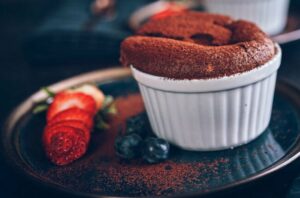 chocolate Souffle Strawberry Garnish 1200802034 770x533 1 650x428